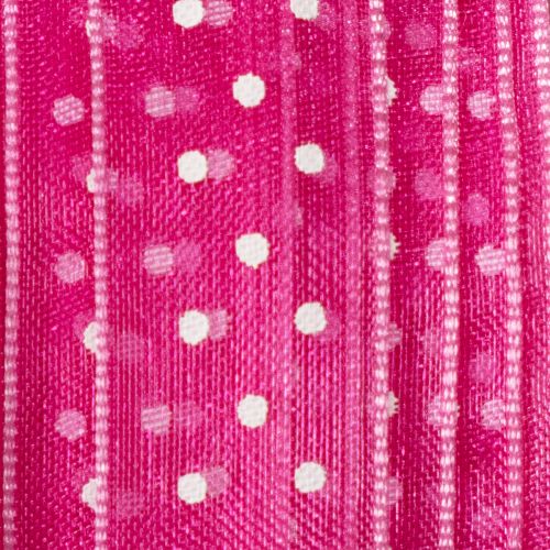 Artikel Rosa Geschenkband mit Punktemuster 2,5 cm x 20 m für kreative Deko und Geschenkverpackungen