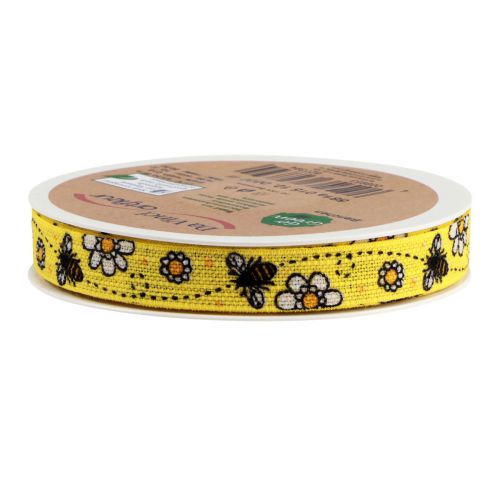 Artikel Geschenkband Bienen Deko Baumwollband 15mm 20m