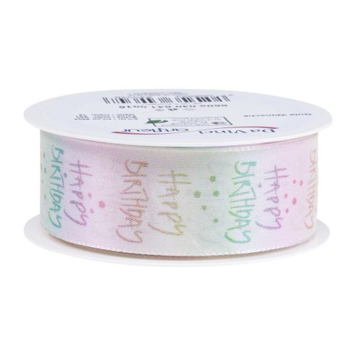 Artikel Geschenkband Happy Birthday Geburtstagsdeko 40mm 15m