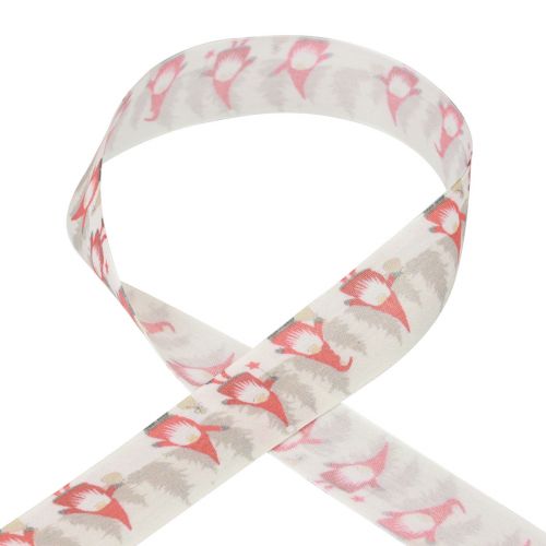 Geschenkband Weihnachtsband Wichtel Rot 40mm 15m