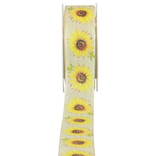 Geschenkband Sonnenblumen Gelb Schleifenband 40mm 15m