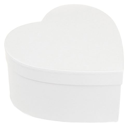 Floristik21 Geschenkbox Herz Weiß Papier Herzbox 18×18cm romantische Geschenkverpackung 2St