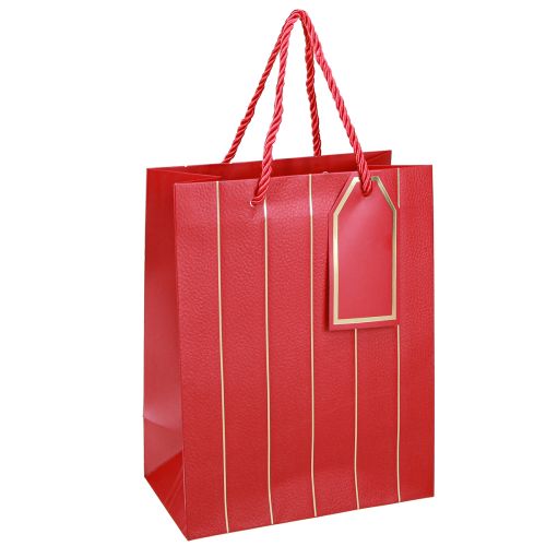 Artikel Edle Weihnachtstasche Rot Gold Geschenktasche Stabil 18×10×23cm