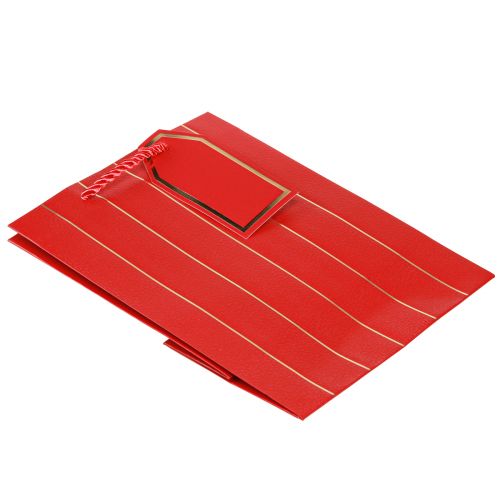 Artikel Edle Weihnachtstasche Rot Gold Geschenktasche Stabil 18×10×23cm
