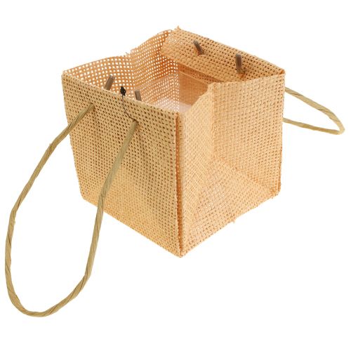 Artikel Geschenktüten gewebt mit Henkeln Vanille Orange Rosa 10,5cm 12 St