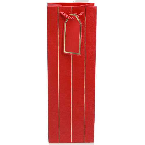 Artikel Geschenktüte Flaschentasche Weihnachten Rot Gold Papier 9×12×36cm 1 St
