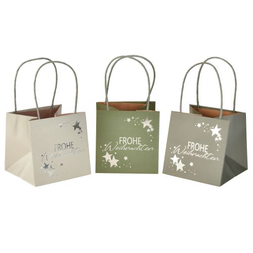 Großhandel Weihnachts-Geschenktüte Papier 12cm 6er Set umweltfreundlich