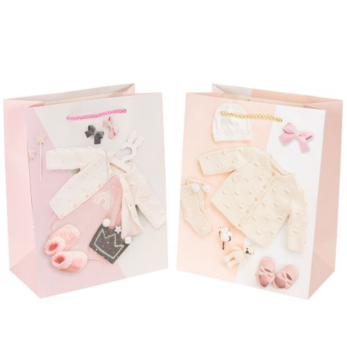 Geschenktüten Baby Mädchen Geschenktaschen Geburt 23×18cm 2St