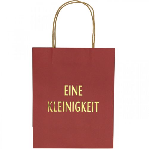 Artikel Geschenktüten „Eine Kleinigkeit“ Rot Papiertüten 16×8cm 6St