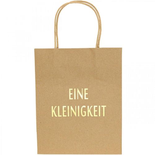 Artikel Geschenktüten Natur „Eine Kleinigkeit“ Papier 20×11×25cm 6St