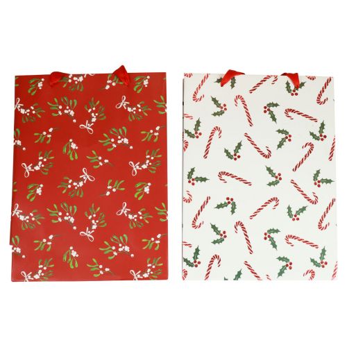 Geschenktüten Weihnachten groß Geschenktasche Präsentbeutel 26×32×10cm 2St