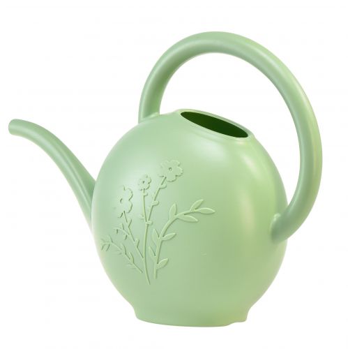 Artikel Gießkanne Zimmerpflanzen Grün mit Motiv Blumen 1,8L