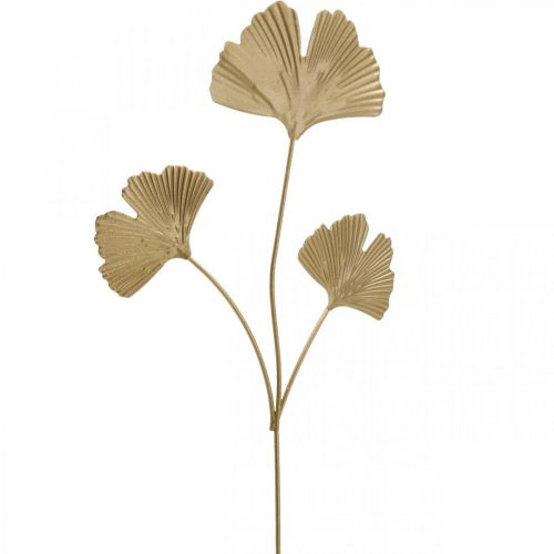 Floristik21 Ginkgozweig Metall Dekostecker Ginkgo Golden 14×28cm 6St