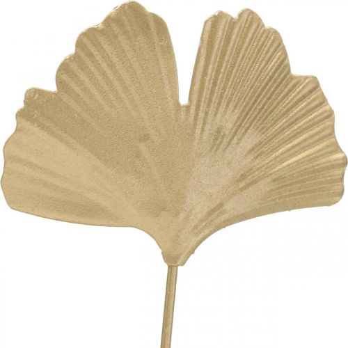 Ginkgozweig Metall Dekostecker Ginkgo Golden 14×28cm 6St