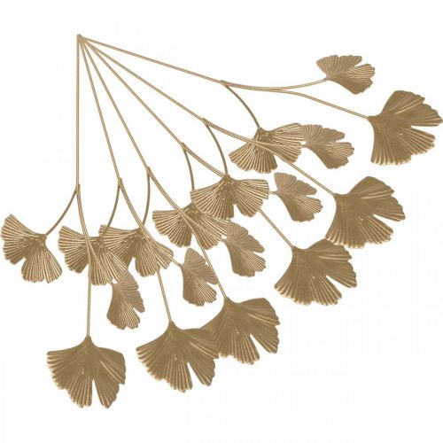 Ginkgozweig Metall Dekostecker Ginkgo Golden 14×28cm 6St