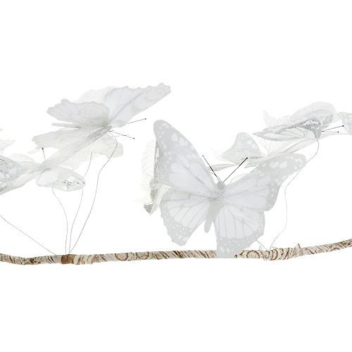 Artikel Girlande mit Schmetterlingen Weiß 154cm