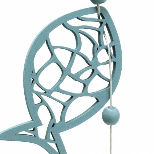 Floristik21 Deko-Girlande Maritim Fische und Perlen Blau Weiß 120cm