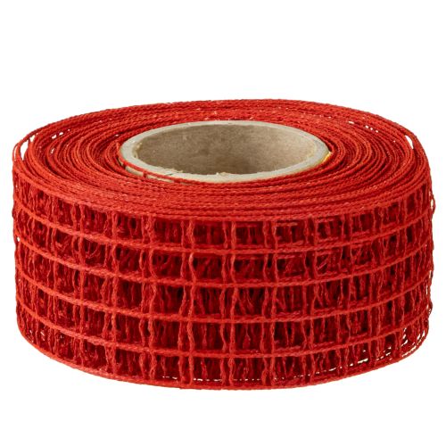 Floristik21 Gitterband 4,5cm x 10m Rot