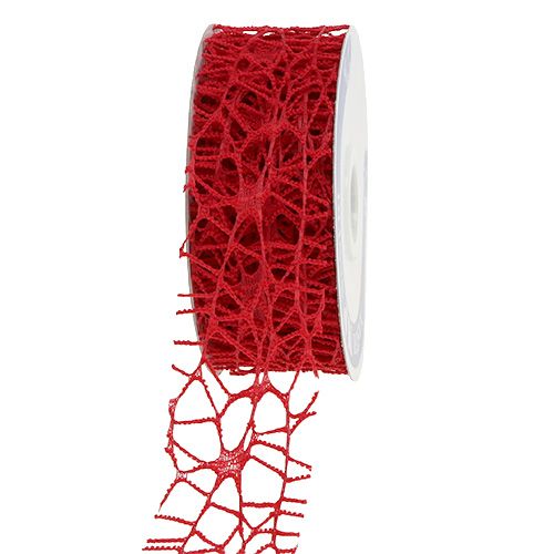 Floristik21 Gitterband Rot 40mm 10m