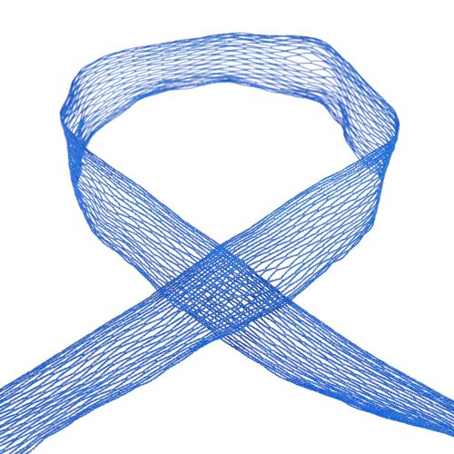 Artikel Netzband Gitterband Dekoband Blau drahtverstärkt 50mm 10m