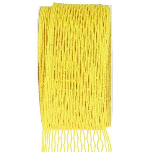 Artikel Netzband Gitterband Dekoband Gelb drahtverstärkt 50mm 10m