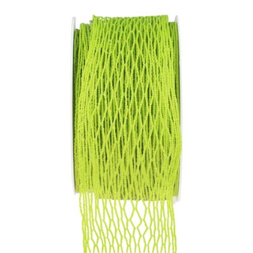 Floristik21 Netzband Gitterband Dekoband Grün drahtverstärkt 50mm 10m