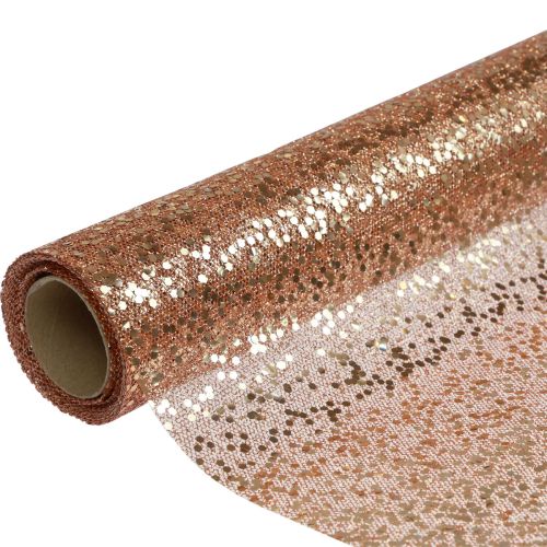 Floristik21 Tischläufer Weihnachten Rose Gold Tischband 48×450cm