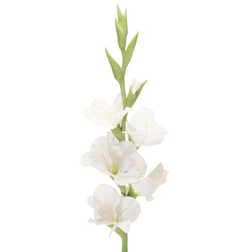 Künstliche Gladiole Weiß 88cm Kunststoff und Textil für Vasen