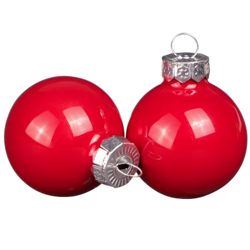 Artikel Glas Weihnachtskugeln Rot Mini Ø3cm 22er Set für festliche Dekoration