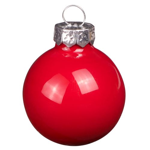 Artikel Glas Weihnachtskugeln Rot Mini Ø3cm 22er Set für festliche Dekoration