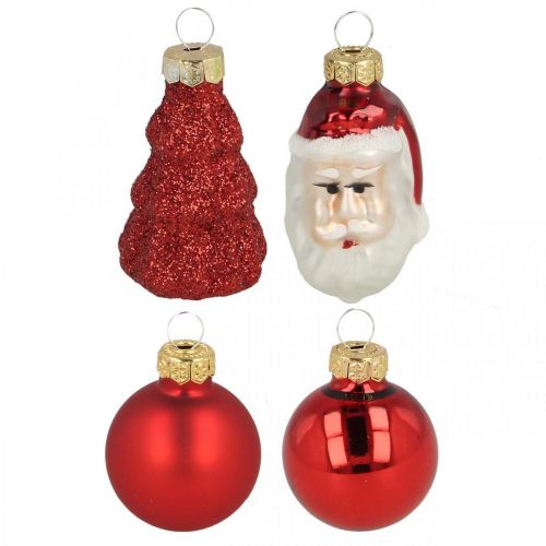 Mini Weihnachtsdeko Figuren und Kugeln Sortiert Glas 3cm 9St Mini Weihnachtsdeko Figuren und Kugeln Sortiert Glas 3cm 9St