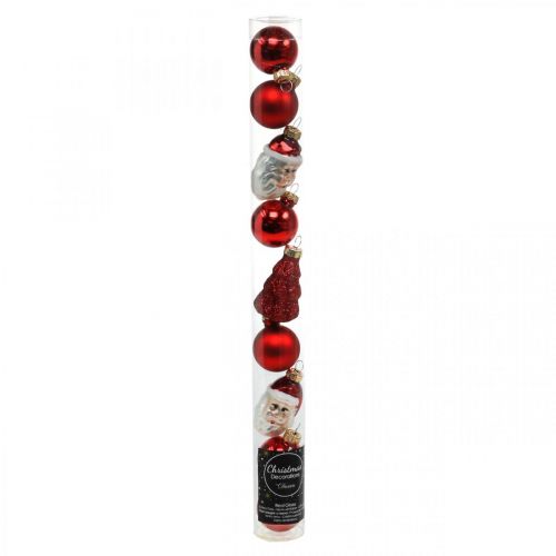 Mini Weihnachtsdeko Figuren und Kugeln Sortiert Glas 3cm 9St
