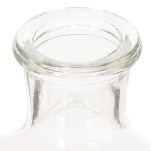 Glasflasche zylindrisch klar mit Muster 15cm als Dekovase 6er Set | Floristik21.de