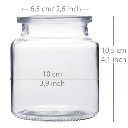 Floristik21 Glasgefäß zum Befüllen, Blumenvase, Tischdeko, Windlicht aus Glas 2St