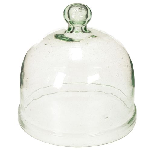 Ziehglocke Glas 20cm Transparent mit Knauf für Dekoration