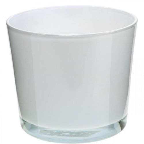 Glaskübel weiß Ø14,5 H12,5cm