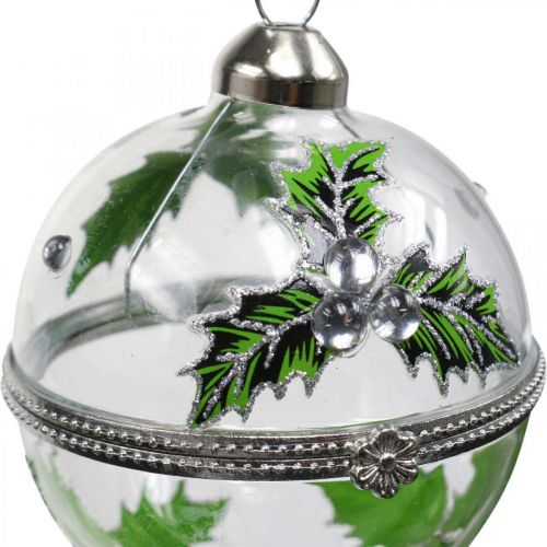 Artikel Christbaumkugeln Glas zum Befüllen Stechpalme Ø6cm 2St
