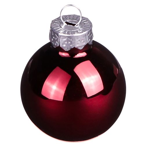 Artikel Glaskugeln Weihnachten Bordeaux Mix Ø3cm – Stilvolles Baumschmuck-Set für Festdeko, 22 Stück