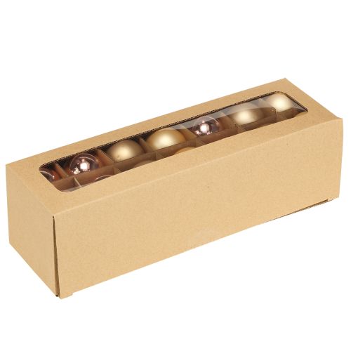 Artikel Weihnachtskugeln Glas Gold Rosé Ø4cm - 24 Stück Set für stilvolle Dekoration