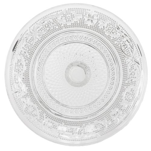Artikel Glasteller auf Fuß Flache Glasschale mit Muster Klar Ø15cm - Elegantes Design für stilvolle Präsentation