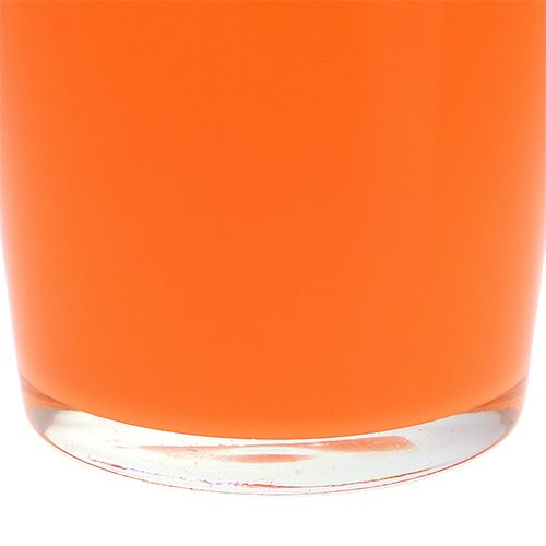 Floristik21 Glasübertopf Orange Ø10cm H8,5cm