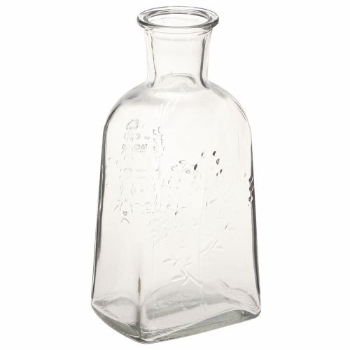 Artikel Glasvase Flaschenvase mit Motiv Dekovase Klar 19cm 2er Set