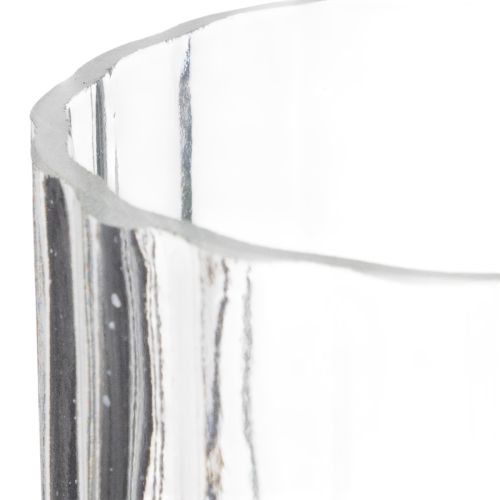 Artikel Hochwertige Glasvase mit Rillenstruktur, 24 cm, transparent, modern und vielseitig einsetzbar