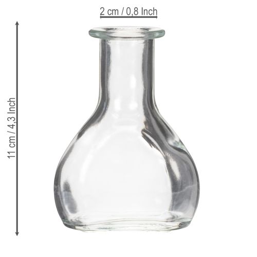 Artikel Mini Glasvasen 6er-Set Transparent 11cm für Tischdekoration und Dekoideen