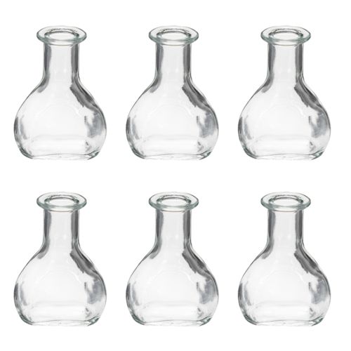 Artikel Mini Glasvasen 6er-Set Transparent 11cm für Tischdekoration und Dekoideen
