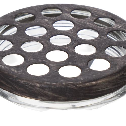 Artikel Vielseitige Glasflasche mit Metallkorb und Deckel für stilvolle Dekoration 20 cm