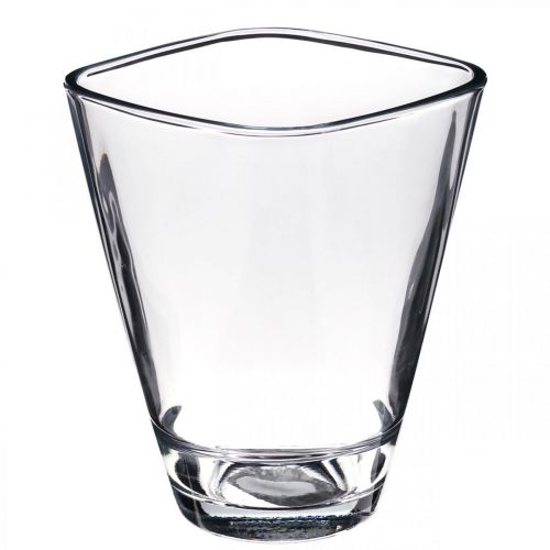 Floristik21 Orchideen Übertopf Glas Klar H17cm B13cm