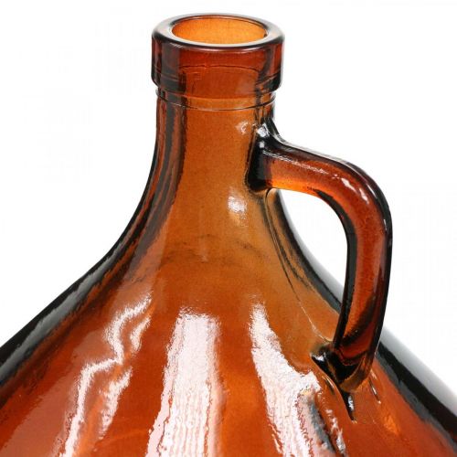 Floristik21 Glasvase Vintage-Look Glasdeko Braun Ø17cm H18cm