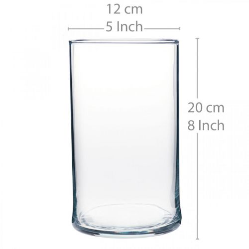 Artikel Glasvase klar Zylindrisch Ø12cm H20cm