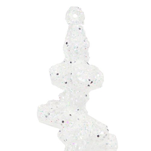 Artikel Glitzer Eiszapfen Hängedeko Winter Weihnachten Kunststoff 24cm 8 Stück